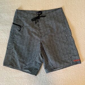 Patagonia Men’s Baggies Wavefarer Board Shorts Nylon Screw Print Drawstring 33”